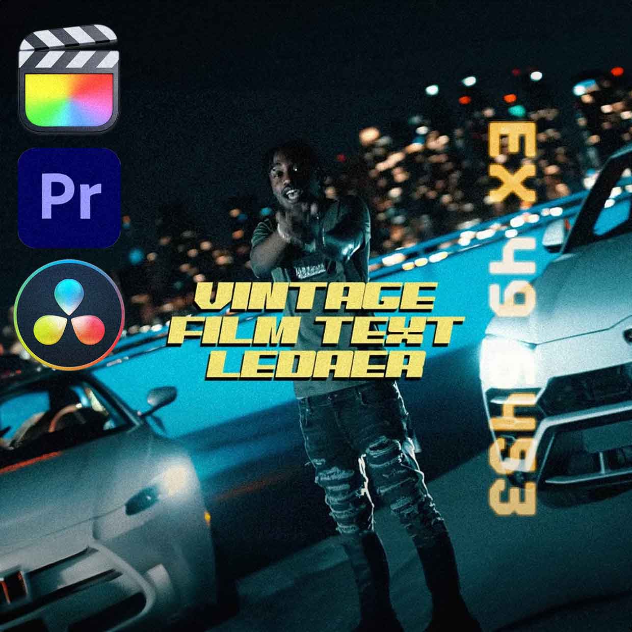 FREE Vintage Film Text Leader Overlay