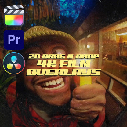 20 Drag N' Drop 4K Film Overlays
